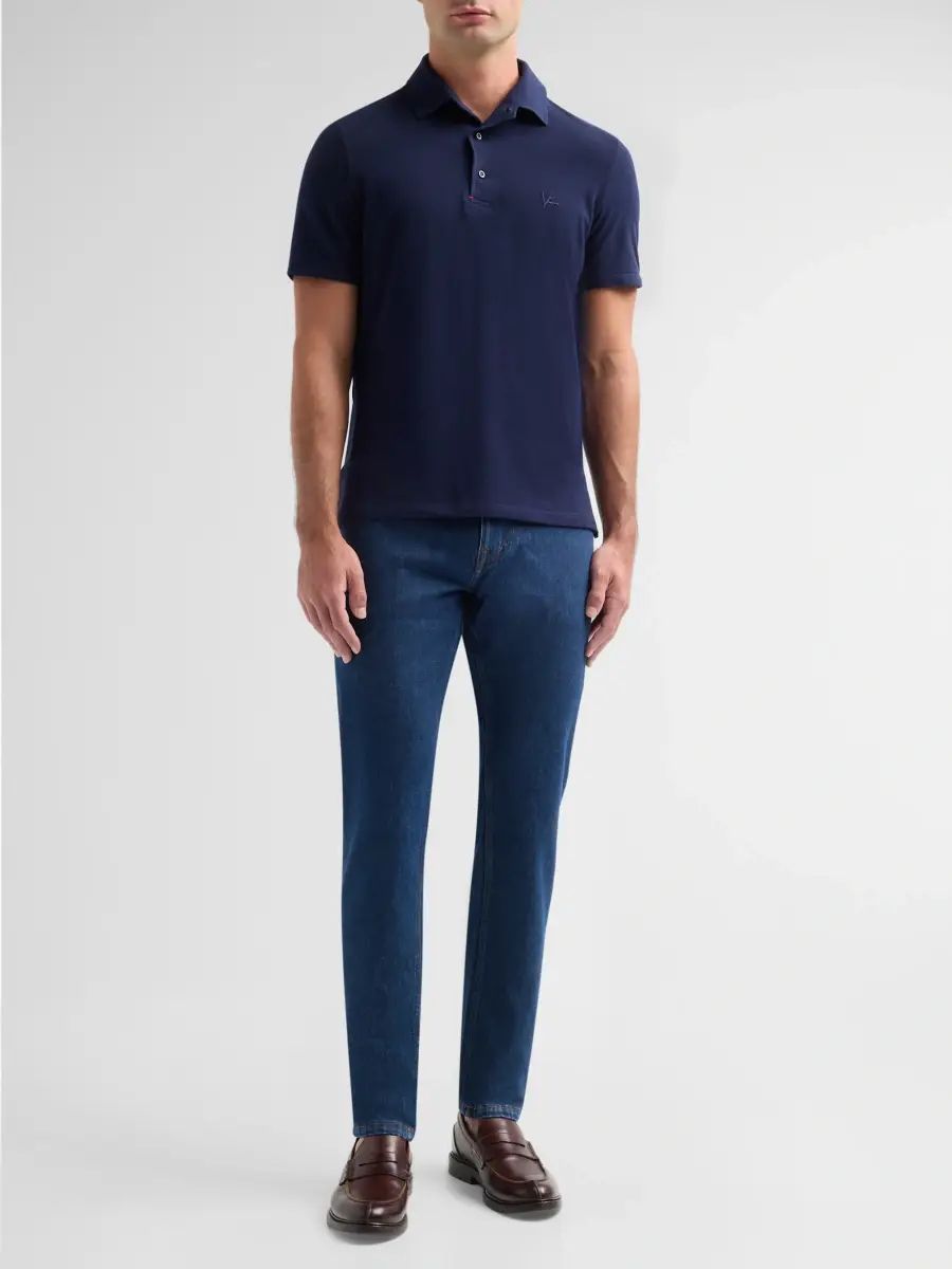 Isaia Men's Cotton Piqué Polo Shirt | Thumbnail 2 Isaia Men's Cotton Piqué Polo Shirt | Thumbnail 2
