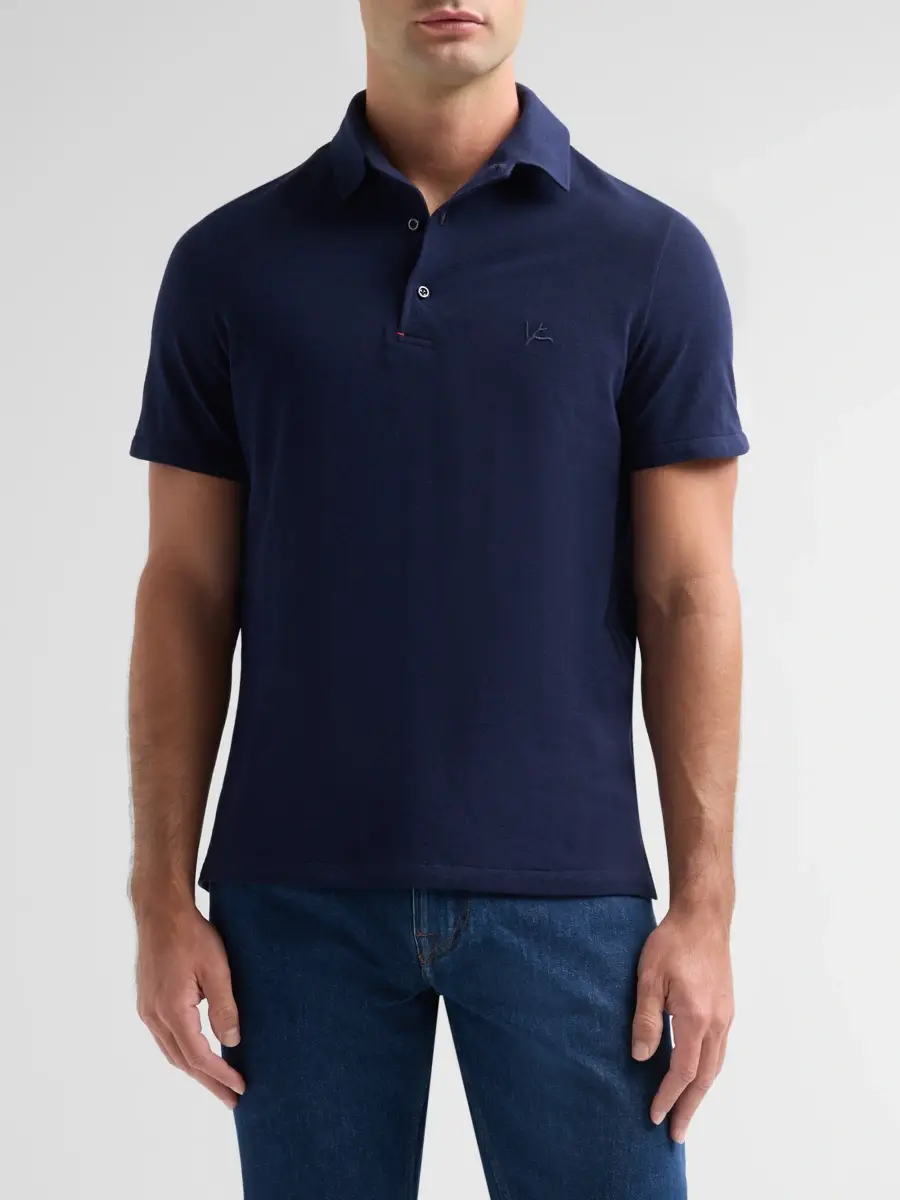Isaia Men's Cotton Piqué Polo Shirt | Thumbnail 4 Isaia Men's Cotton Piqué Polo Shirt | Thumbnail 4