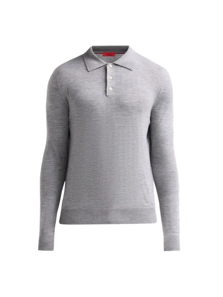 Isaia Men's Wool Polo Sweater