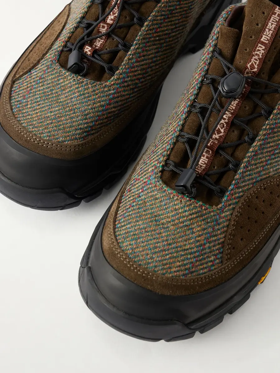 Diemme Rayon Vert Grappa Hiker Suede-Trimmed Tweed Sneakers - Men | Thumbnail 5