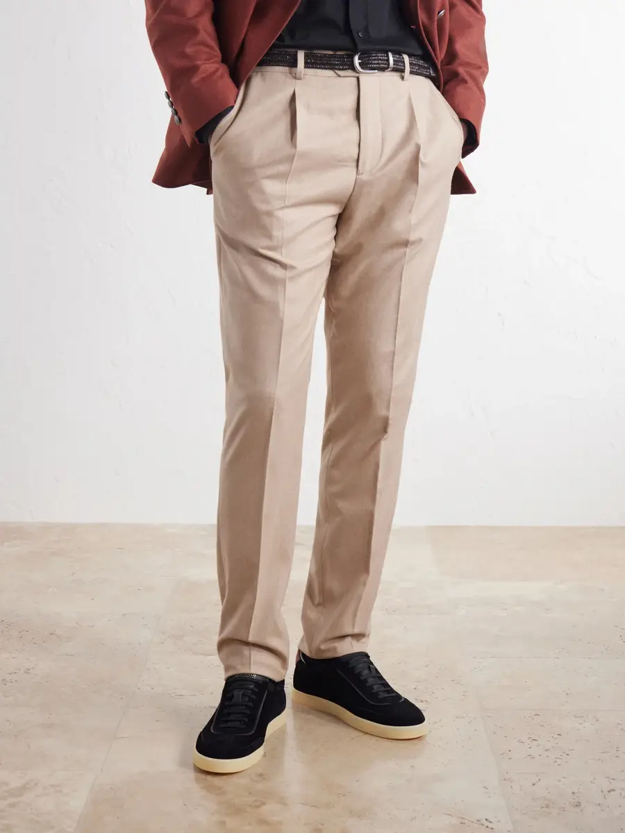 Brunello Cucinelli Coda Di Rondine Leather-Trimmed Suede Sneakers - Men | Thumbnail 2 Brunello Cucinelli Coda Di Rondine Leather-Trimmed Suede Sneakers - Men | Thumbnail 2