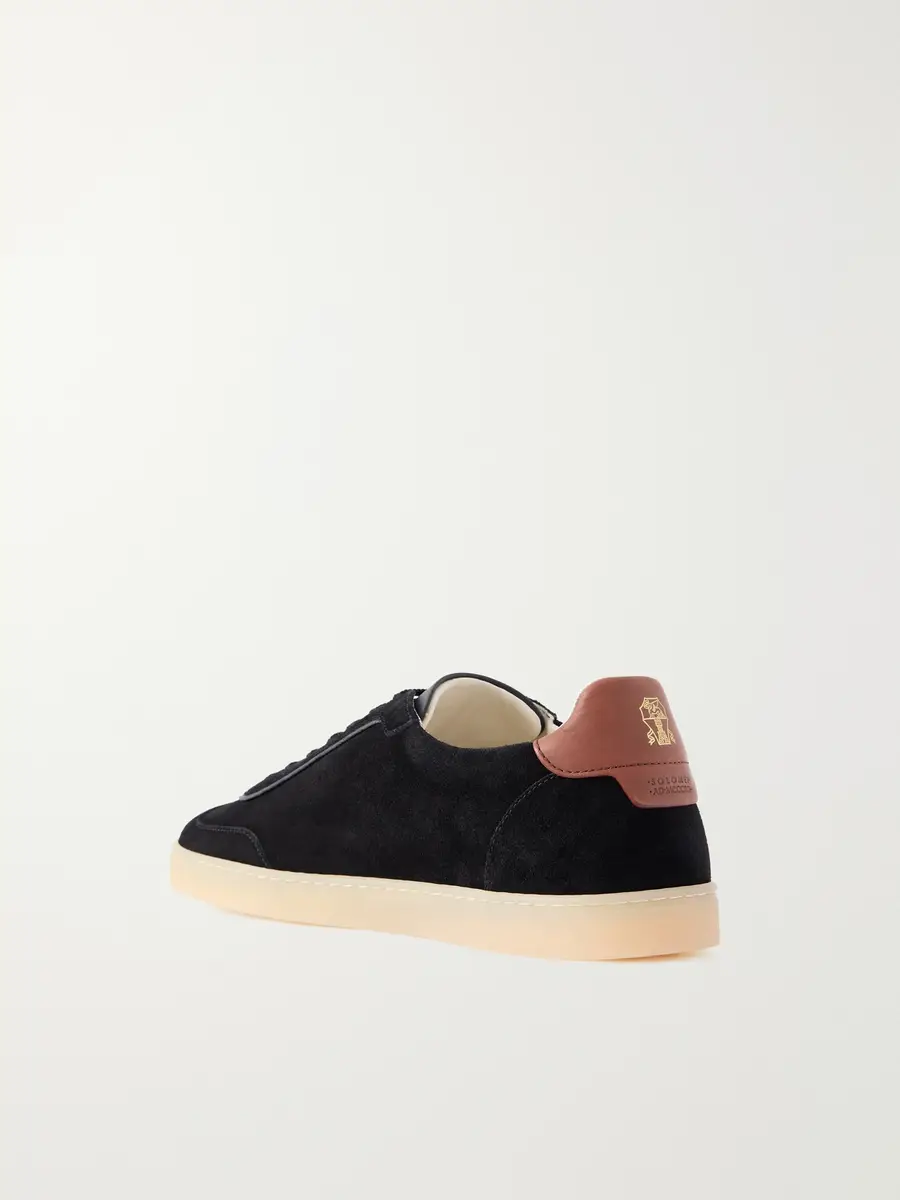Brunello Cucinelli Coda Di Rondine Leather-Trimmed Suede Sneakers - Men | Thumbnail 4 Brunello Cucinelli Coda Di Rondine Leather-Trimmed Suede Sneakers - Men | Thumbnail 4