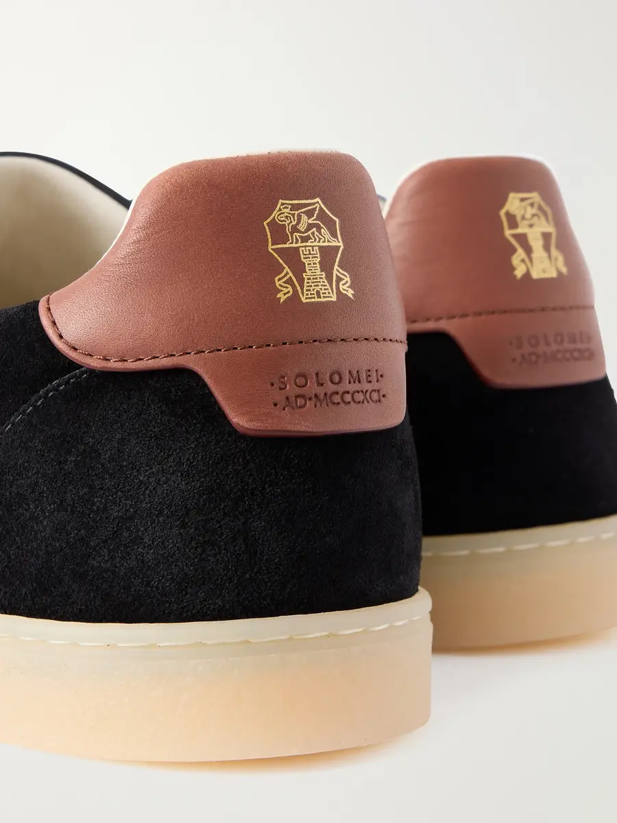Brunello Cucinelli Coda Di Rondine Leather-Trimmed Suede Sneakers - Men | Thumbnail 5 Brunello Cucinelli Coda Di Rondine Leather-Trimmed Suede Sneakers - Men | Thumbnail 5