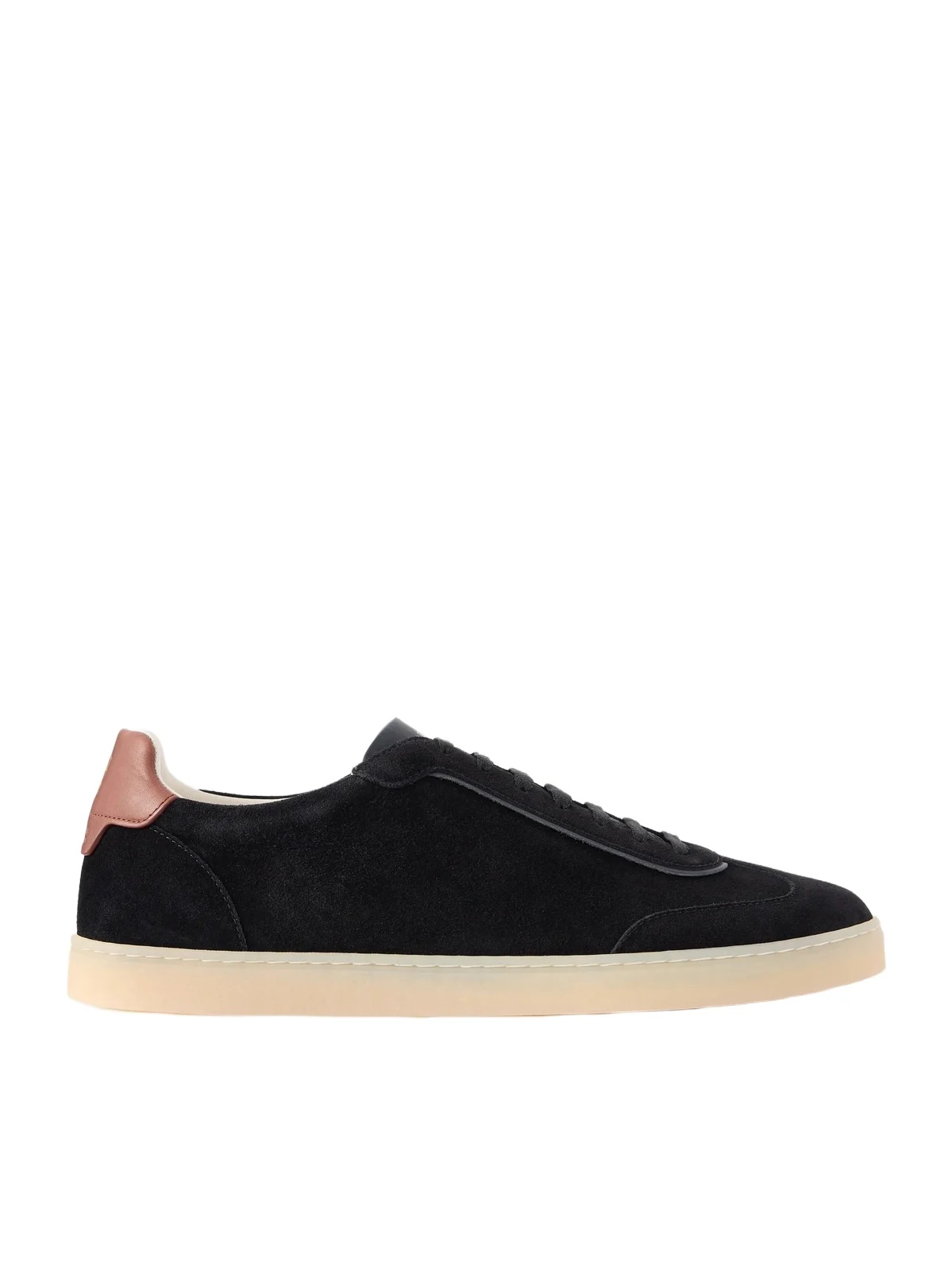 Brunello Cucinelli Coda Di Rondine Leather-Trimmed Suede Sneakers - Men