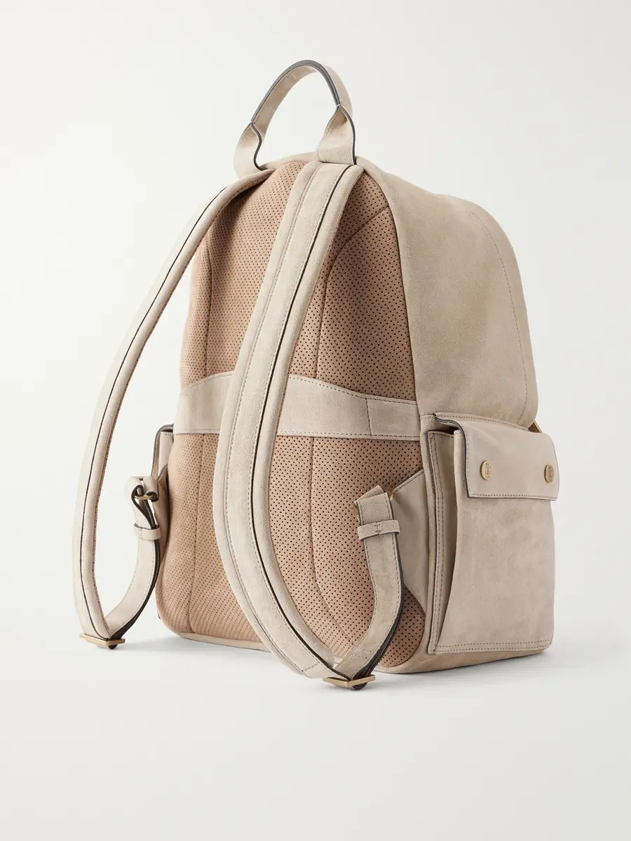Brunello Cucinelli Suede Backpack - Men | Thumbnail 4 Brunello Cucinelli Suede Backpack - Men | Thumbnail 4