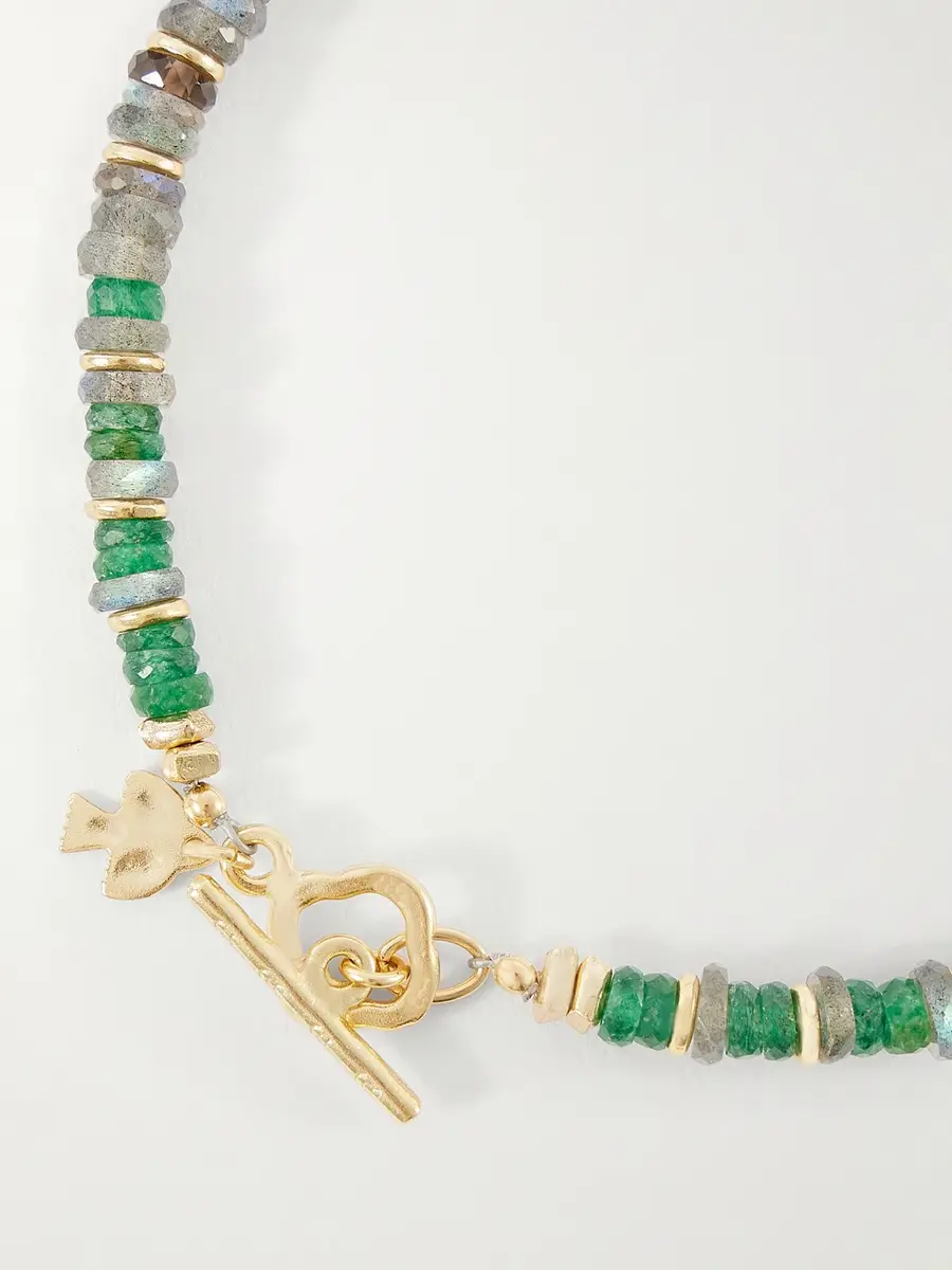 Peyote Bird Tecolote Gold-Plated Multi-Stone Bracelet - Men | Thumbnail 4 Peyote Bird Tecolote Gold-Plated Multi-Stone Bracelet - Men | Thumbnail 4