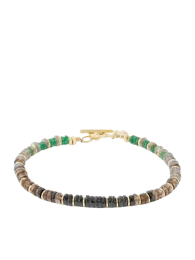 Peyote Bird Tecolote Gold-Plated Multi-Stone Bracelet - Men