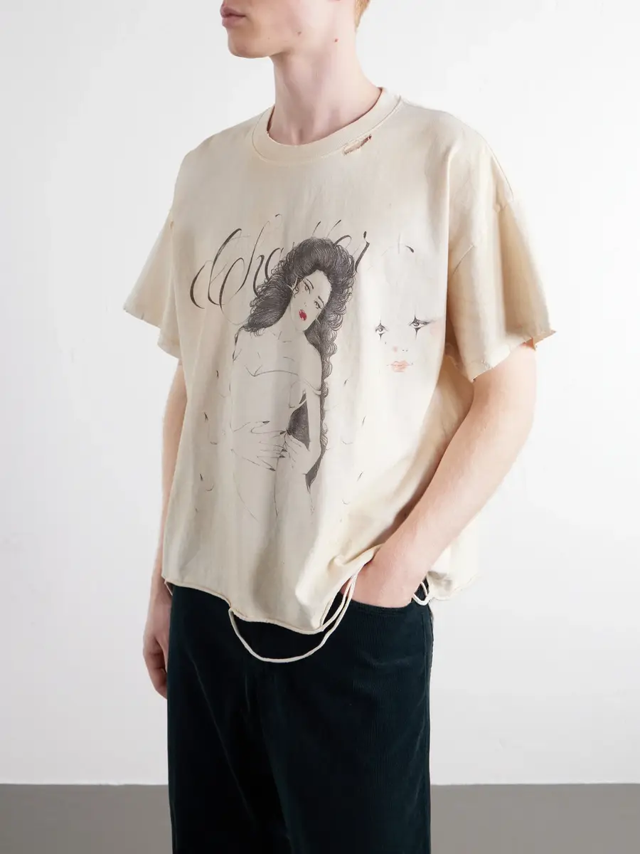 SEKRIT Red Lips Printed Cotton-Jersey T-shirt - Men | Thumbnail 3 SEKRIT Red Lips Printed Cotton-Jersey T-shirt - Men | Thumbnail 3