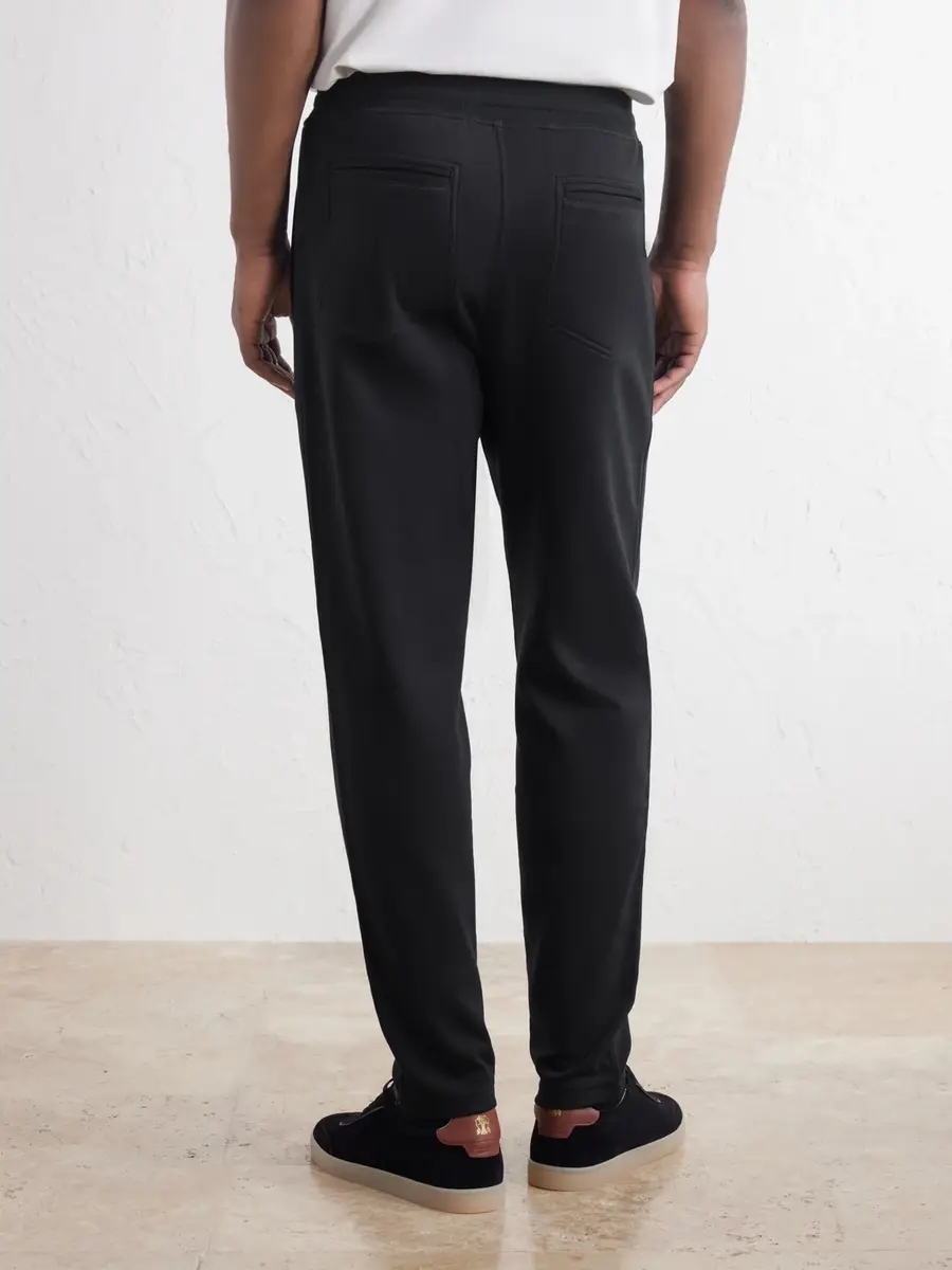 Brunello Cucinelli Tapered Cotton-Stretch Jersey Drawstring Sweatpants - Men | Thumbnail 4