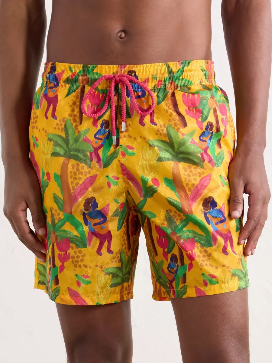 Vilebrequin Moopea Straight-Leg Mid-Length Printed ECONYL® Swim Short - Men | Thumbnail 2 Vilebrequin Moopea Straight-Leg Mid-Length Printed ECONYL® Swim Short - Men | Thumbnail 2