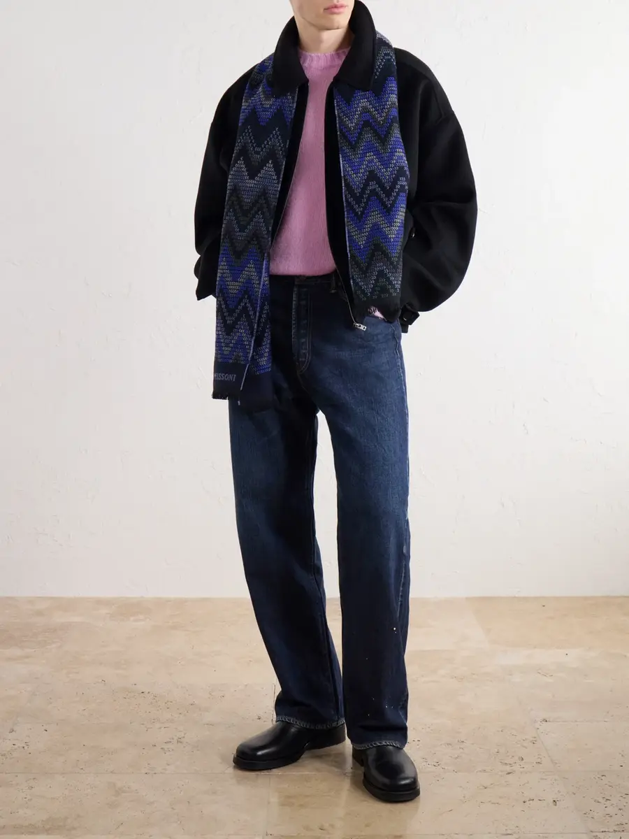 Missoni Striped Crochet-Knit Wool Scarf - Men | Thumbnail 2 Missoni Striped Crochet-Knit Wool Scarf - Men | Thumbnail 2