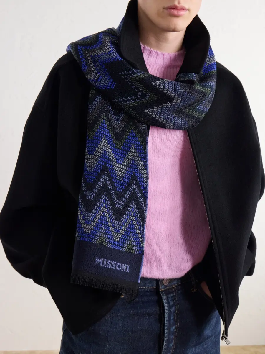 Missoni Striped Crochet-Knit Wool Scarf - Men | Thumbnail 3 Missoni Striped Crochet-Knit Wool Scarf - Men | Thumbnail 3
