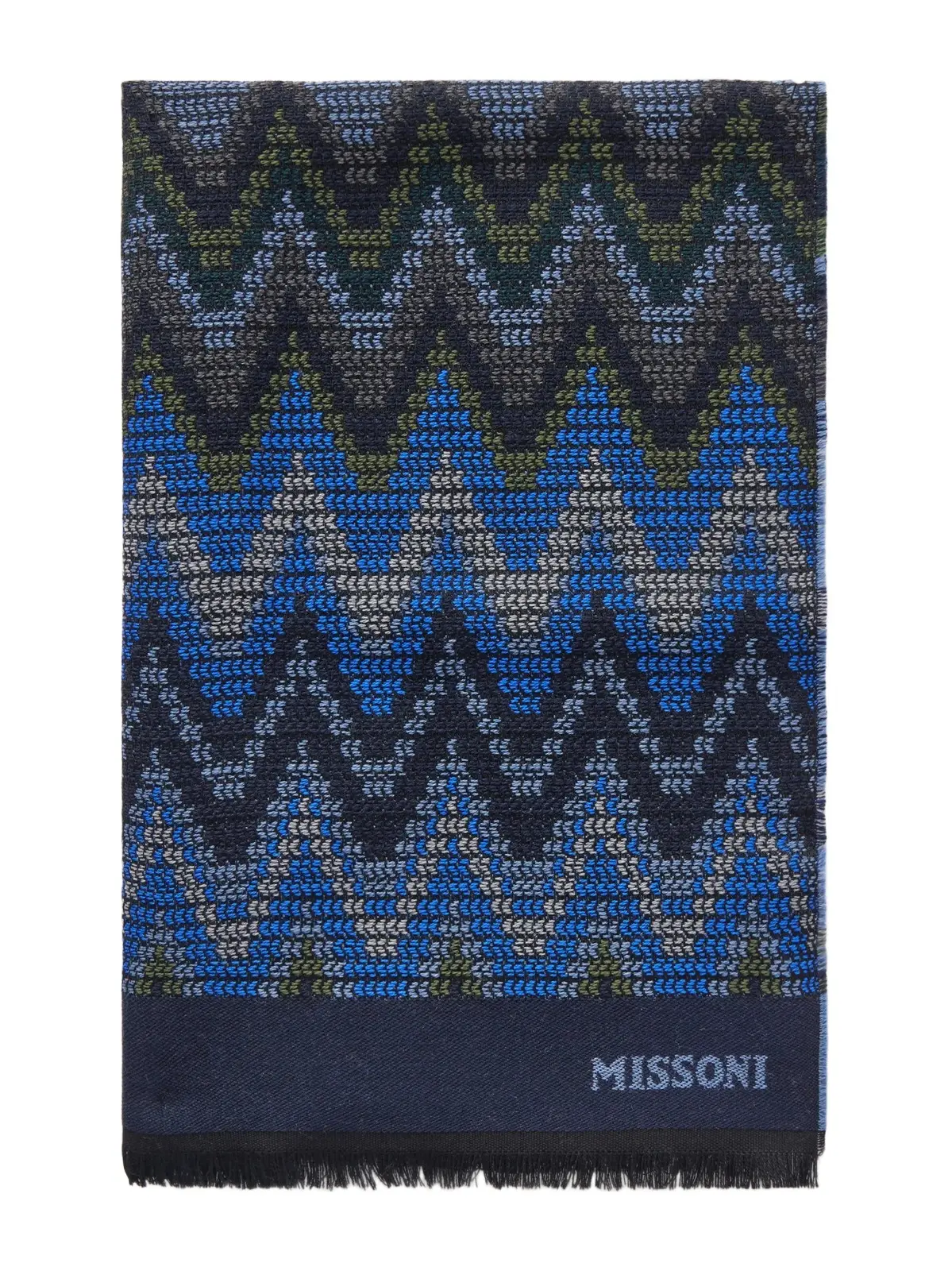 Striped Crochet-Knit Wool Scarf - Men