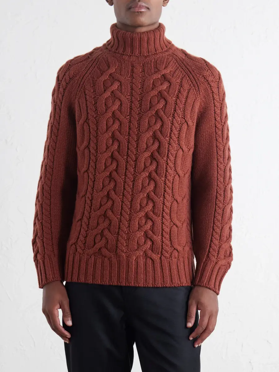 Brunello Cucinelli Cable-Knit Cashmere Rollneck Sweater - Men | Thumbnail 3 Brunello Cucinelli Cable-Knit Cashmere Rollneck Sweater - Men | Thumbnail 3