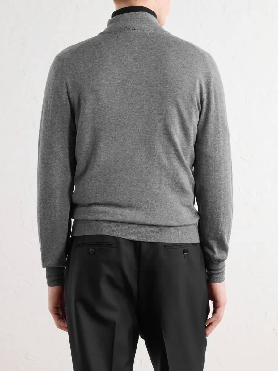 Canali Wool Zip-Up Sweater - Men | Thumbnail 4 Canali Wool Zip-Up Sweater - Men | Thumbnail 4