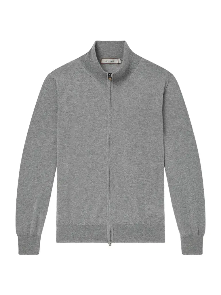 Canali Wool Zip-Up Sweater - Men
