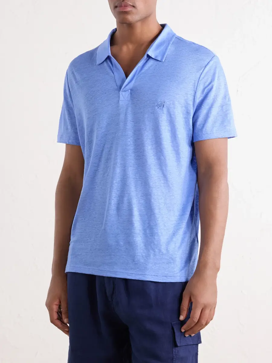 Vilebrequin Pyramid Linen-Jersey Polo Shirt - Men | Thumbnail 3 Vilebrequin Pyramid Linen-Jersey Polo Shirt - Men | Thumbnail 3