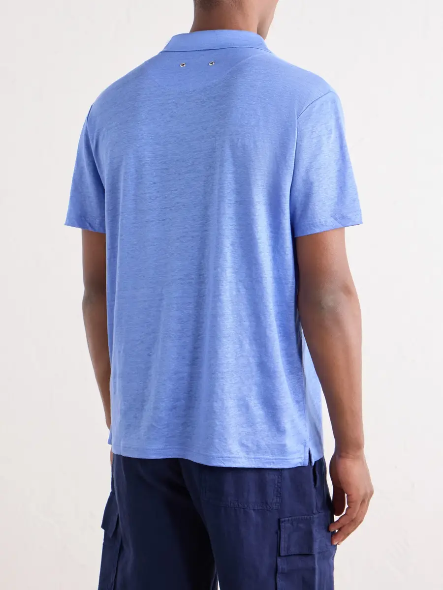 Vilebrequin Pyramid Linen-Jersey Polo Shirt - Men | Thumbnail 4 Vilebrequin Pyramid Linen-Jersey Polo Shirt - Men | Thumbnail 4