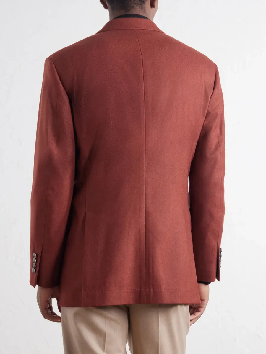 Brunello Cucinelli Double-Breasted Cashmere-Flannel Blazer - Men | Thumbnail 4