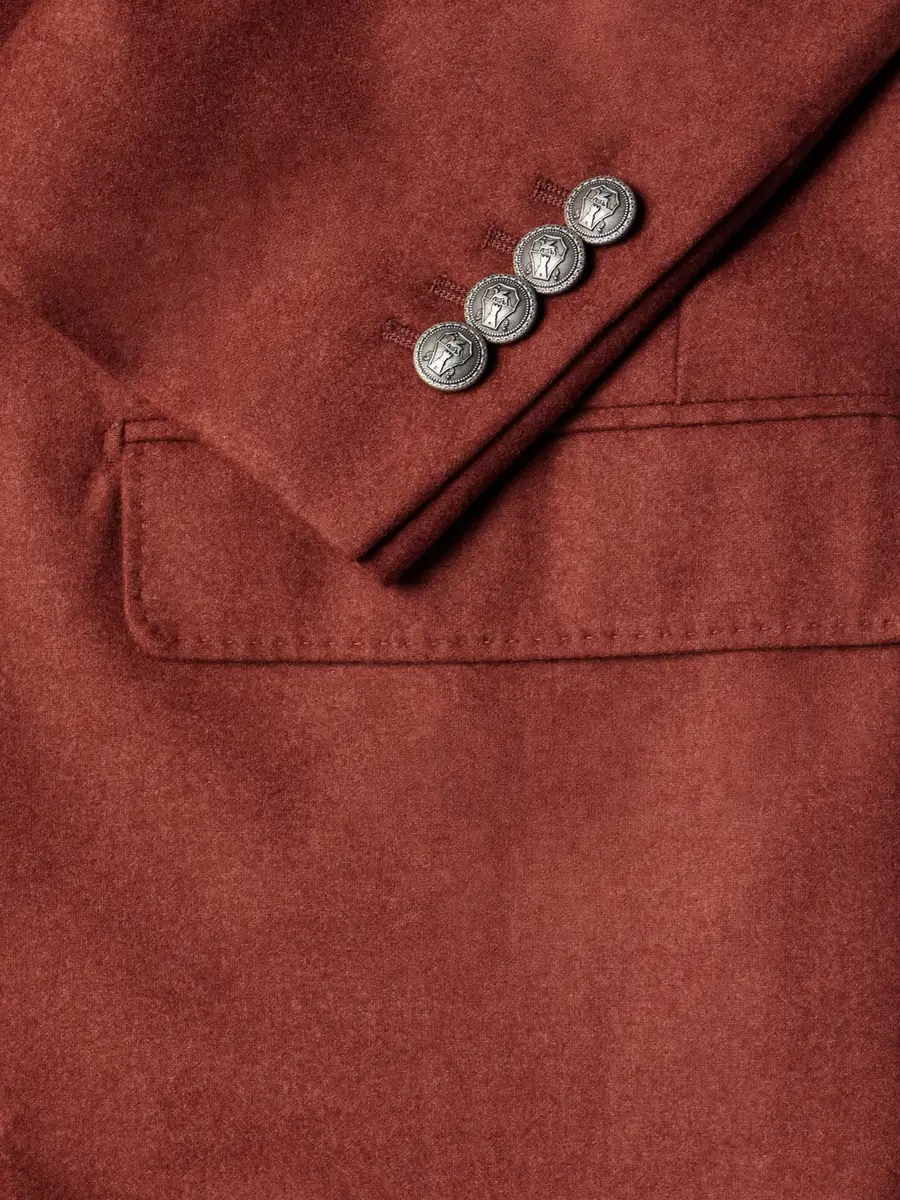 Brunello Cucinelli Double-Breasted Cashmere-Flannel Blazer - Men | Thumbnail 6