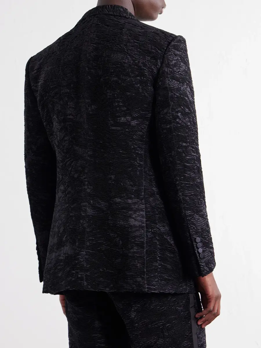Tom Ford Astracan Plissé Silk Tuxedo Jacket - Men | Thumbnail 4 Tom Ford Astracan Plissé Silk Tuxedo Jacket - Men | Thumbnail 4