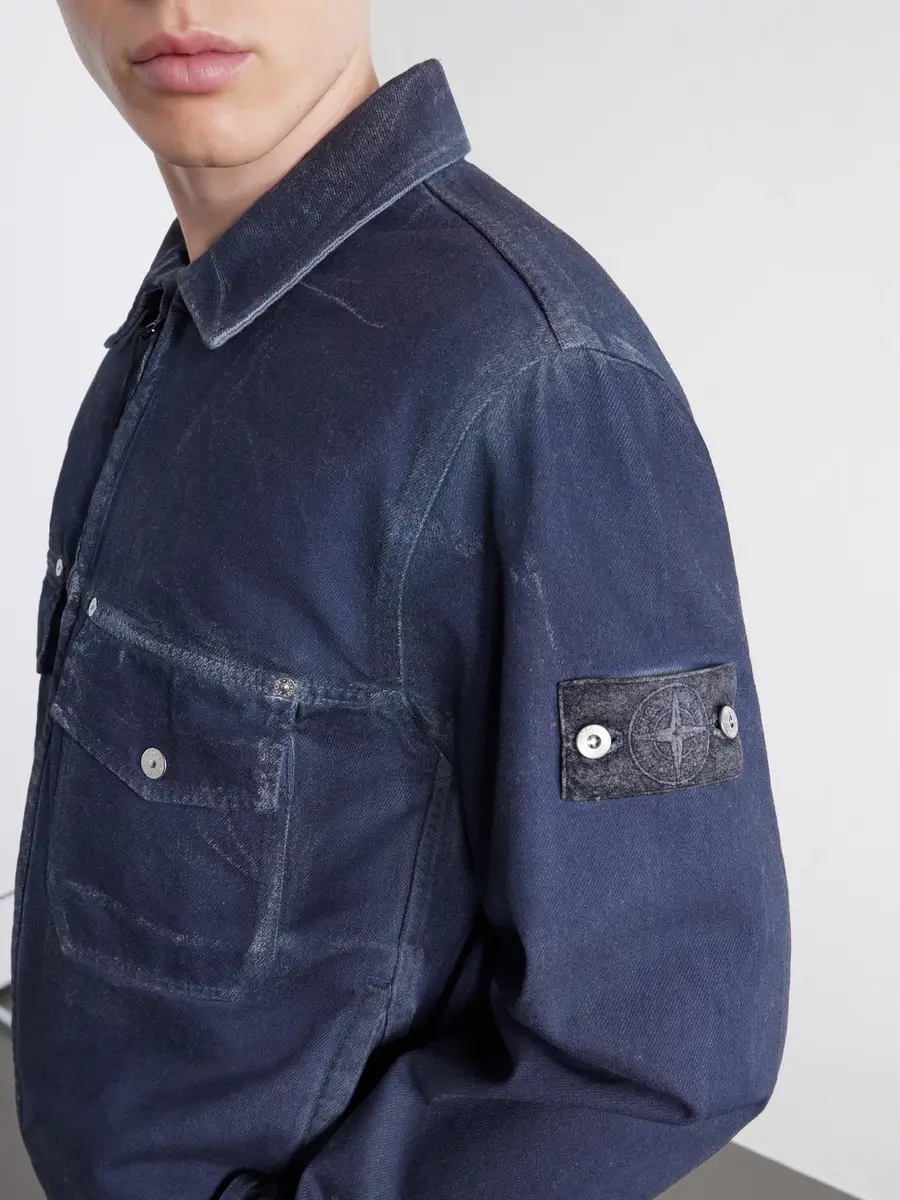 Stone Island Denim Research Collection Garment-Dyed Reflective Padded Denim Jacket - Men | Thumbnail 5 Stone Island Denim Research Collection Garment-Dyed Reflective Padded Denim Jacket - Men | Thumbnail 5