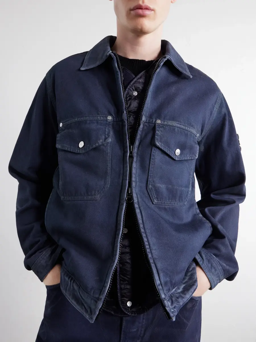 Stone Island Denim Research Collection Garment-Dyed Reflective Padded Denim Jacket - Men | Thumbnail 6 Stone Island Denim Research Collection Garment-Dyed Reflective Padded Denim Jacket - Men | Thumbnail 6