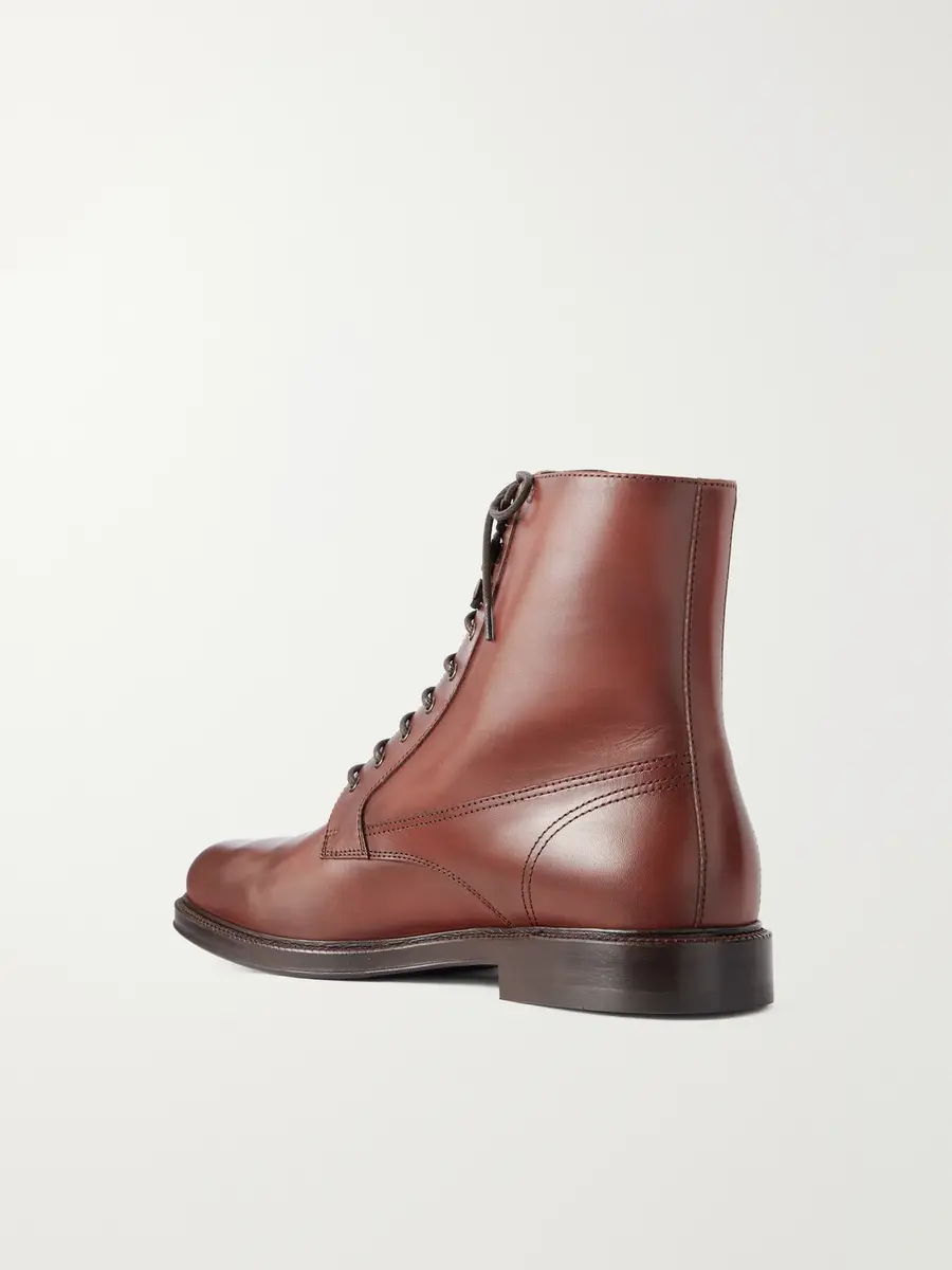Brunello Cucinelli Leather Lace-Up Boots - Men | Thumbnail 4 Brunello Cucinelli Leather Lace-Up Boots - Men | Thumbnail 4