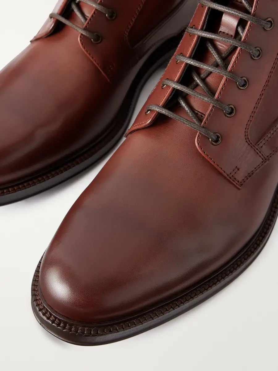 Brunello Cucinelli Leather Lace-Up Boots - Men | Thumbnail 5 Brunello Cucinelli Leather Lace-Up Boots - Men | Thumbnail 5