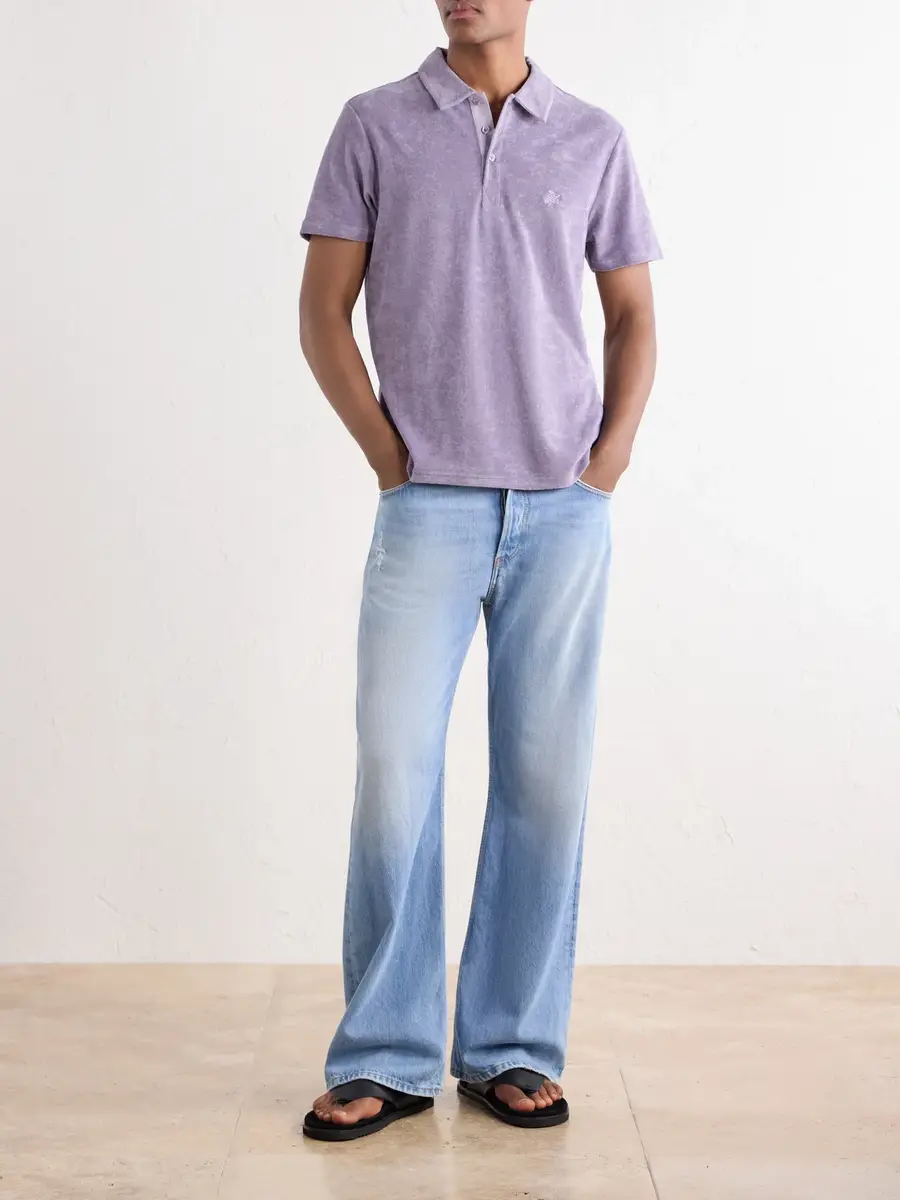 Vilebrequin Phoenix Logo-Embroidered Organic Cotton-Blend Terry Polo Shirt - Men | Thumbnail 2 Vilebrequin Phoenix Logo-Embroidered Organic Cotton-Blend Terry Polo Shirt - Men | Thumbnail 2