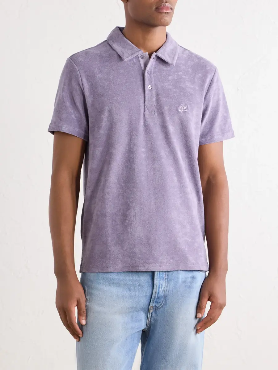 Vilebrequin Phoenix Logo-Embroidered Organic Cotton-Blend Terry Polo Shirt - Men | Thumbnail 3 Vilebrequin Phoenix Logo-Embroidered Organic Cotton-Blend Terry Polo Shirt - Men | Thumbnail 3