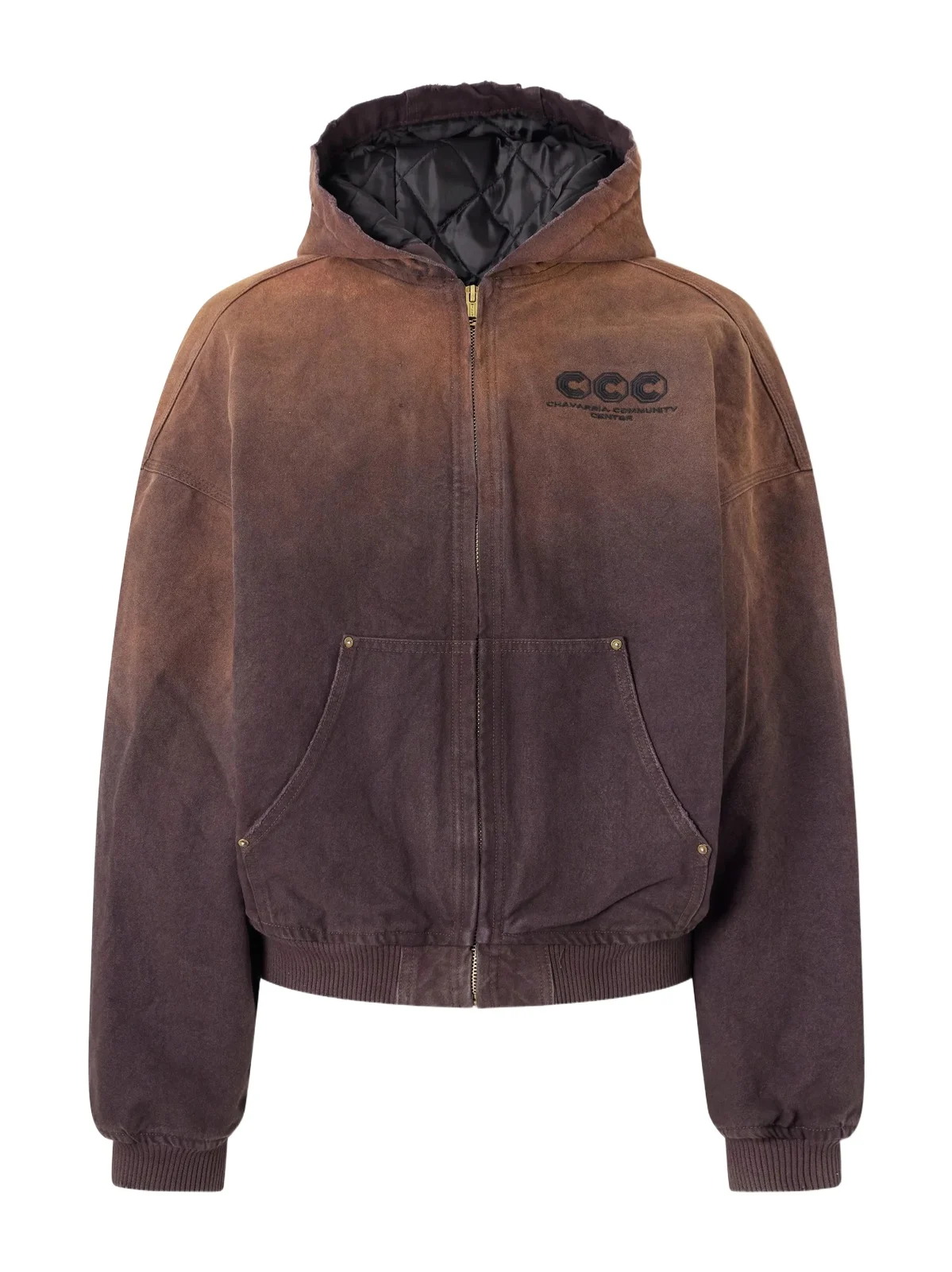 Willy Chavarria Juggernaut Logo-Embroidered Ombré Cotton-Canvas Bomber Jacket - Men