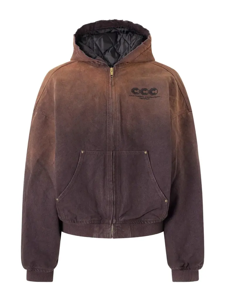 Willy Chavarria Juggernaut Logo-Embroidered Ombré Cotton-Canvas Bomber Jacket - Men