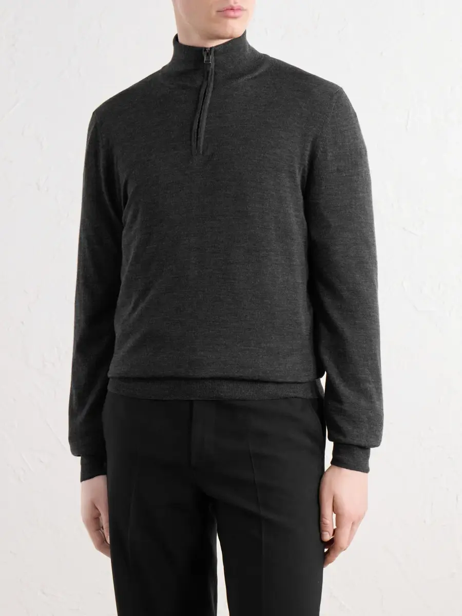 Canali Wool Half-Zip Sweater - Men | Thumbnail 3