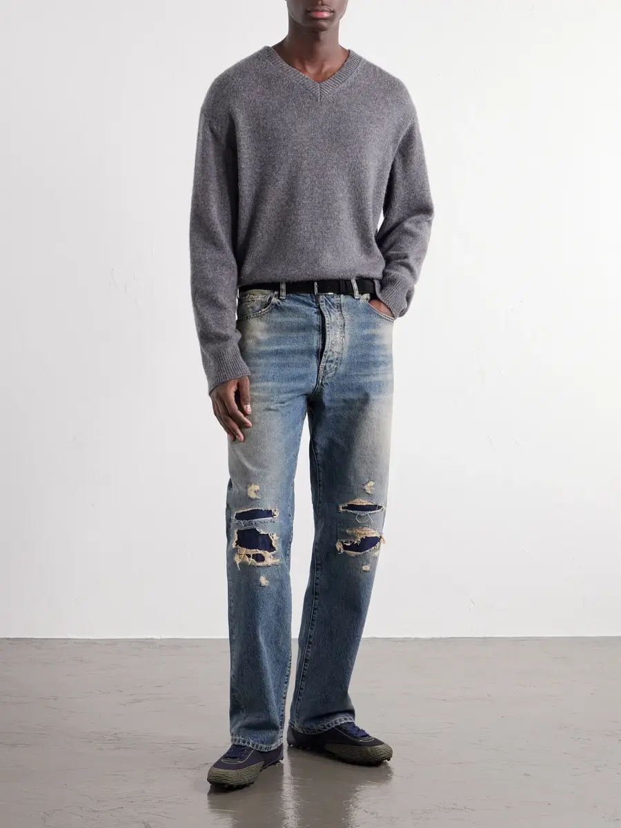Maison Margiela Straight-Leg Distressed Jeans - Men | Thumbnail 2 Maison Margiela Straight-Leg Distressed Jeans - Men | Thumbnail 2