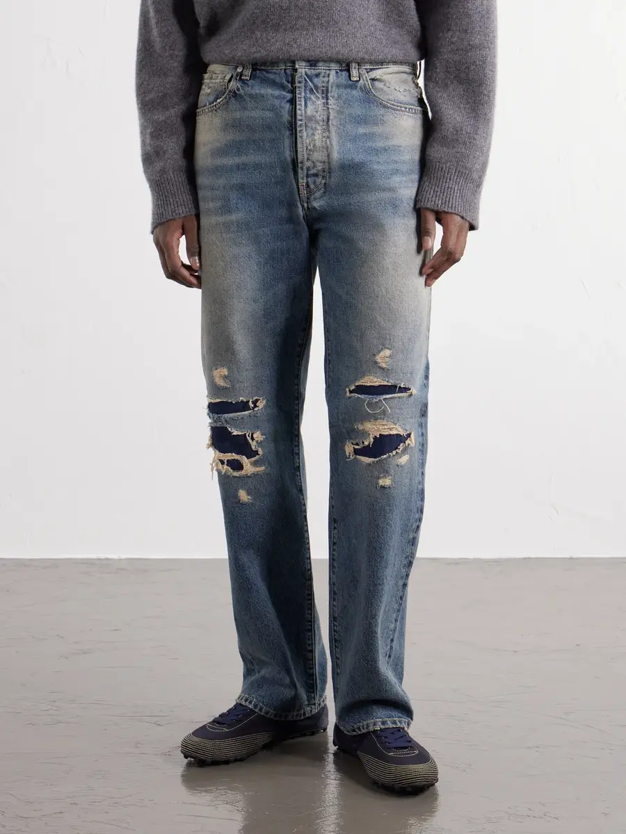 Maison Margiela Straight-Leg Distressed Jeans - Men | Thumbnail 3 Maison Margiela Straight-Leg Distressed Jeans - Men | Thumbnail 3