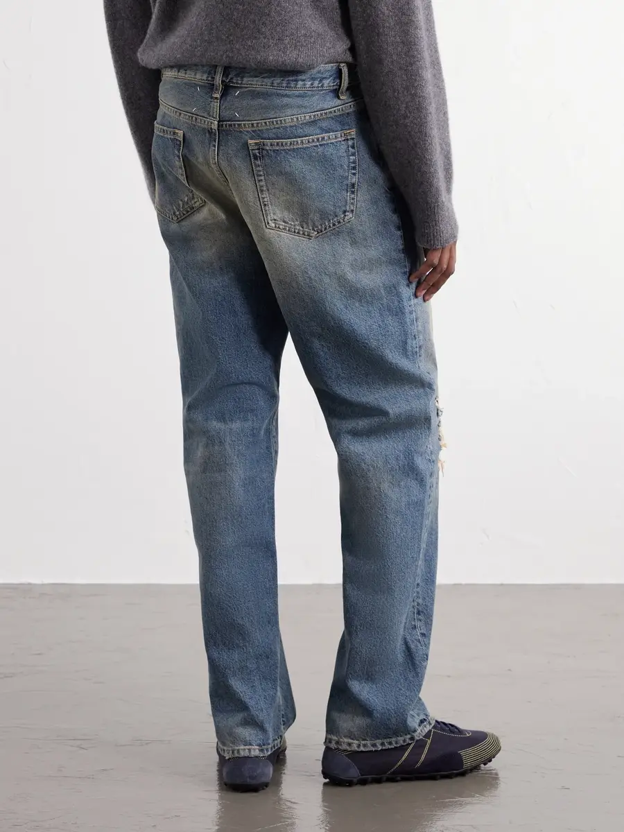 Maison Margiela Straight-Leg Distressed Jeans - Men | Thumbnail 4 Maison Margiela Straight-Leg Distressed Jeans - Men | Thumbnail 4