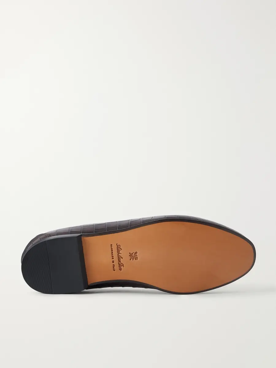 Aimé Leon Dore Logo-Embellished Croc-Effect Leather Loafers - Men | Thumbnail 3 Aimé Leon Dore Logo-Embellished Croc-Effect Leather Loafers - Men | Thumbnail 3