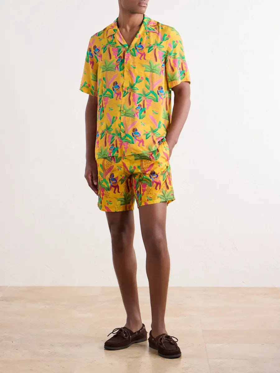 Vilebrequin Charli Camp-Collar Printed Habotai Shirt - Men | Thumbnail 2 Vilebrequin Charli Camp-Collar Printed Habotai Shirt - Men | Thumbnail 2
