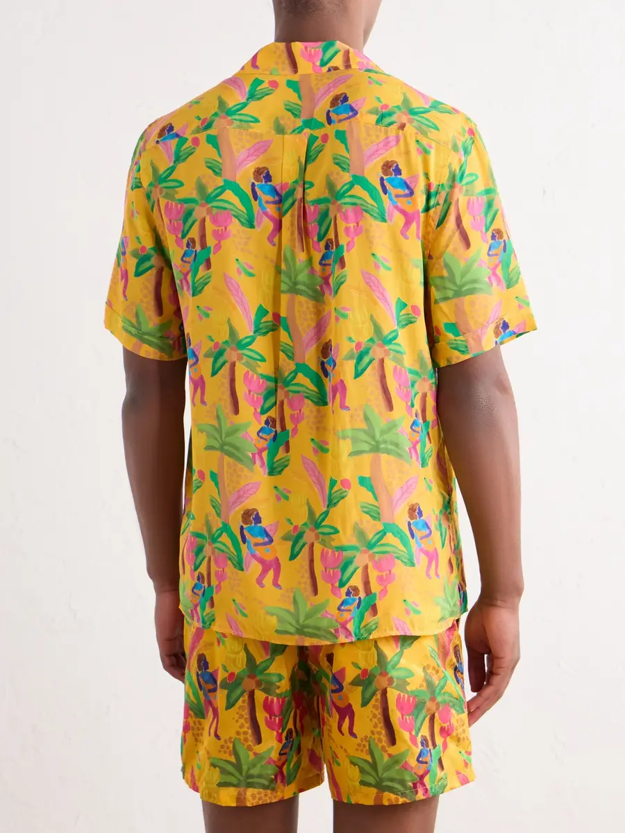 Vilebrequin Charli Camp-Collar Printed Habotai Shirt - Men | Thumbnail 4 Vilebrequin Charli Camp-Collar Printed Habotai Shirt - Men | Thumbnail 4