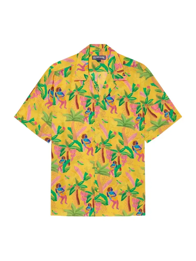 Vilebrequin Charli Camp-Collar Printed Habotai Shirt - Men