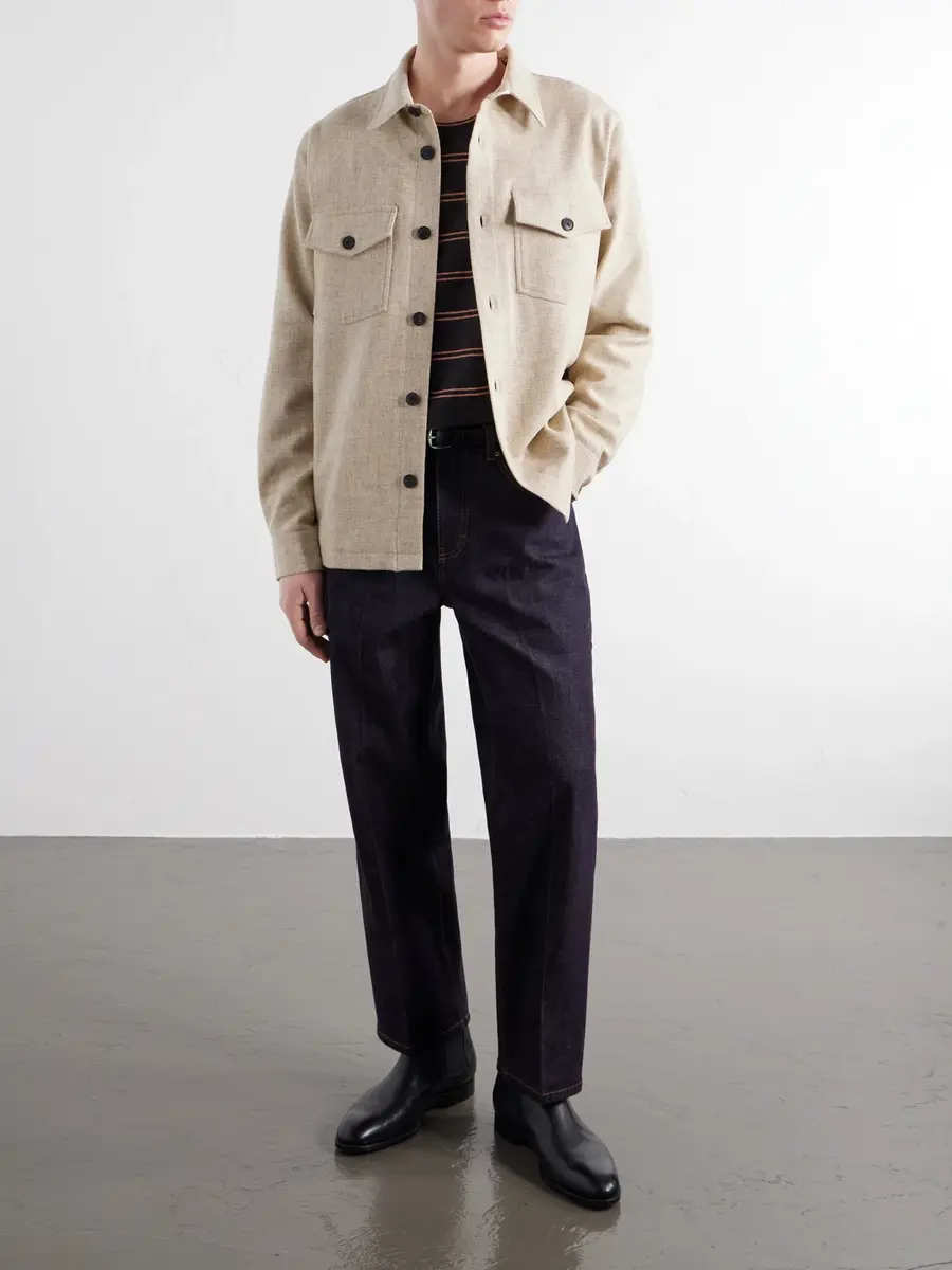 Portuguese Flannel Wool-Tweed Overshirt - Men | Thumbnail 2 Portuguese Flannel Wool-Tweed Overshirt - Men | Thumbnail 2