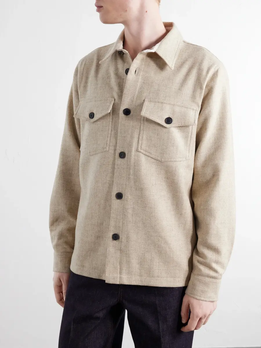 Portuguese Flannel Wool-Tweed Overshirt - Men | Thumbnail 3 Portuguese Flannel Wool-Tweed Overshirt - Men | Thumbnail 3