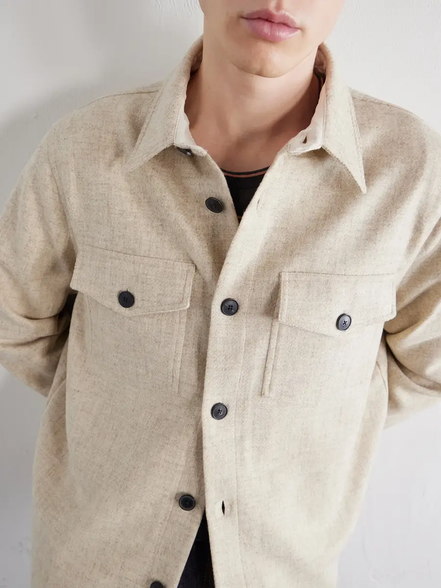 Portuguese Flannel Wool-Tweed Overshirt - Men | Thumbnail 5 Portuguese Flannel Wool-Tweed Overshirt - Men | Thumbnail 5