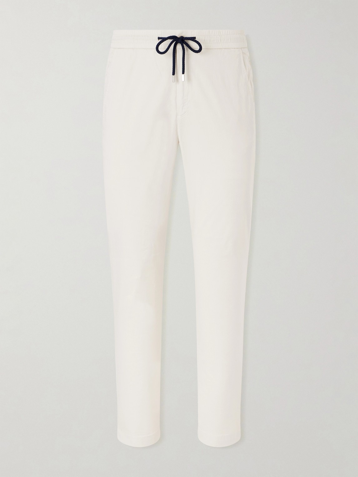 Vilebrequin Paulo Straight-Leg Cotton-Blend Satin Drawstring Trousers - Men