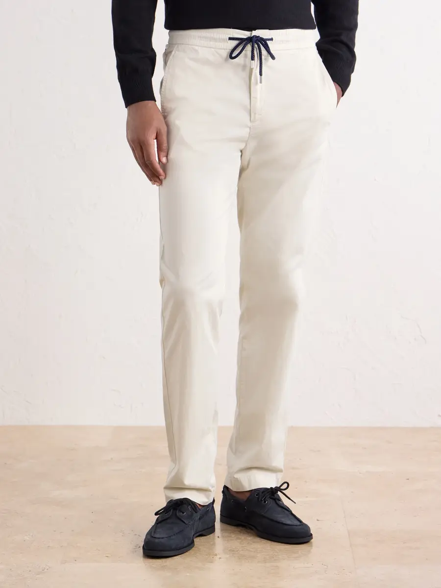 Vilebrequin Paulo Straight-Leg Cotton-Blend Satin Drawstring Trousers - Men | Thumbnail 3 Vilebrequin Paulo Straight-Leg Cotton-Blend Satin Drawstring Trousers - Men | Thumbnail 3