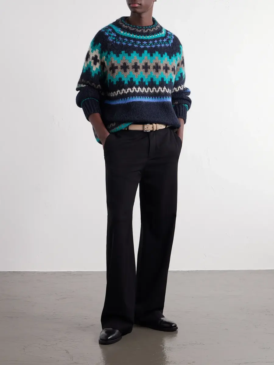 Paul Smith Fair Isle Intarsia-Knit Wool and Alpaca-Blend Sweater - Men | Thumbnail 2 Paul Smith Fair Isle Intarsia-Knit Wool and Alpaca-Blend Sweater - Men | Thumbnail 2