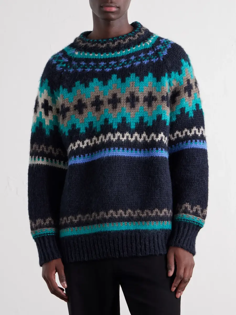 Paul Smith Fair Isle Intarsia-Knit Wool and Alpaca-Blend Sweater - Men | Thumbnail 3 Paul Smith Fair Isle Intarsia-Knit Wool and Alpaca-Blend Sweater - Men | Thumbnail 3