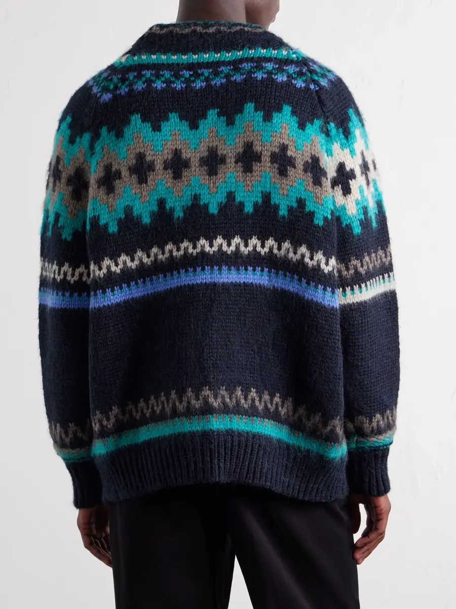 Paul Smith Fair Isle Intarsia-Knit Wool and Alpaca-Blend Sweater - Men | Thumbnail 4 Paul Smith Fair Isle Intarsia-Knit Wool and Alpaca-Blend Sweater - Men | Thumbnail 4