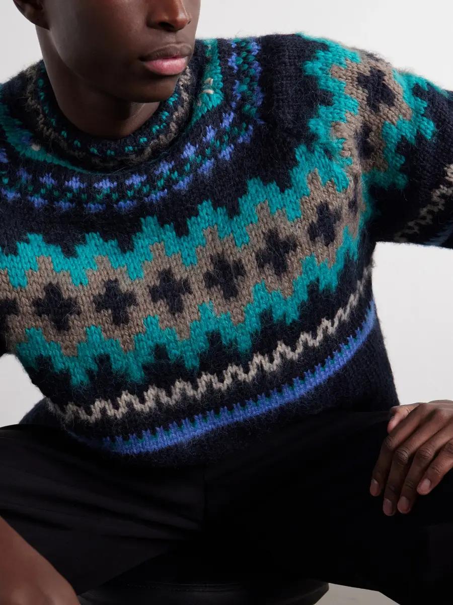 Paul Smith Fair Isle Intarsia-Knit Wool and Alpaca-Blend Sweater - Men | Thumbnail 5 Paul Smith Fair Isle Intarsia-Knit Wool and Alpaca-Blend Sweater - Men | Thumbnail 5